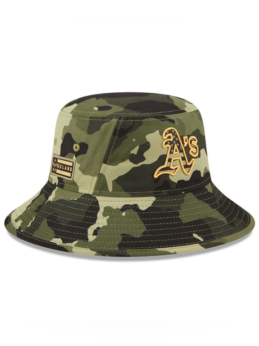 Oakland / Las Vegas Athletics New Era 2022 MLB Armed Forces Day Camo Bucket Hat